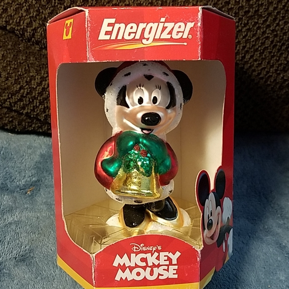 DISNEY MINNIE MOUSE Blown Christmas Ornament